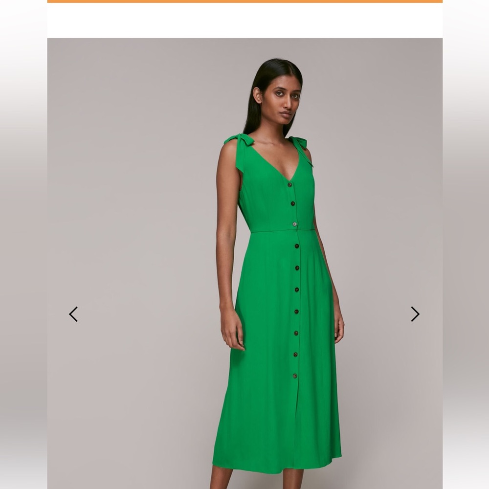 Whistles Hanna Tie Shoulder MIDI Dress